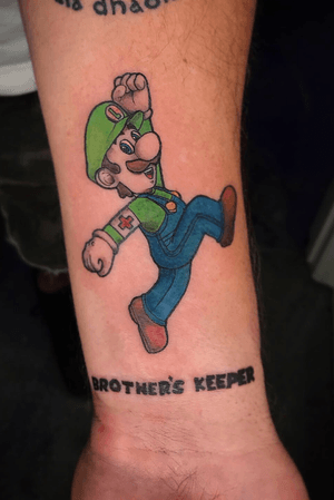 Luigi #color #Luigi #character #tattooartist #tattooart 