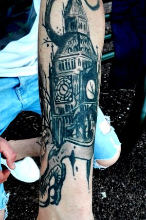 #bigben #snake #uk #london #arm #tattoo 