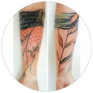 Vines watercolor cover-up