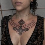 Good tattoo design by Xapiripa #Xapiripa #goodtattoodesigns #goodtattoodesign #tattoodesign #besttattoo #dotwork #linework #tribal #neotribal #folkart #folktraditional #pattern #ornamental #chest