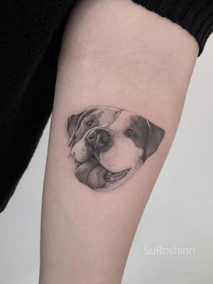 Tattoo by Sue#dogportrait #blackwork