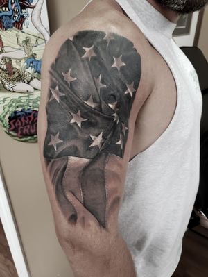 American flag cover up