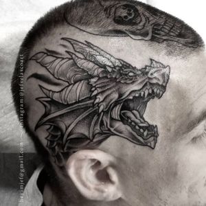 Tattoo by Jef V #dragon #blackwork