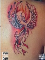 Phoenix tattoo in colour