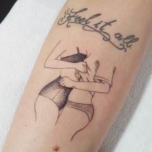 Lovers tattoo by Gabriela Utsch #GabrielaUtsch #badasstattoos #womentattoos #womenempowerment #femaleempowerment #queer #femme #female #ladies #reclaim #smashthepatriarchy