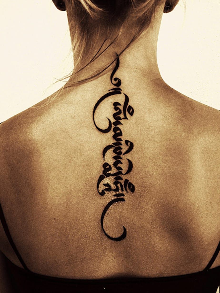 Share more than 75 arabic spine tattoos super hot  thtantai2