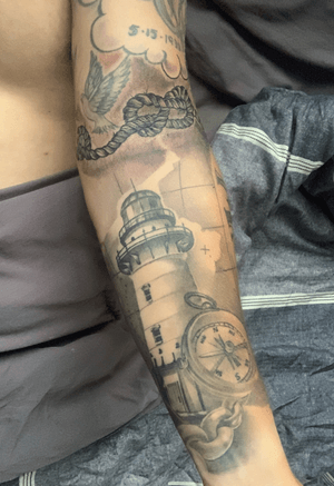 #lighthouse #compass #map #rope 