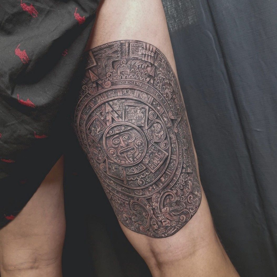 Aztec Calendar Tattoo Designs HD Png Download  Transparent Png Image   PNGitem