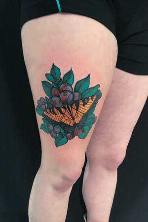 Awesome session with @unagimadde , continuation next week ! #rashatattoo #neotraditionaltattoo #neotrad #floraltattoo #butterflytattoo #fullcolourtattoo #pentictontattoo #penticton #pentictonartist #okanagantattoo #okanagantattoos #okanagan #okanaganlifestyle