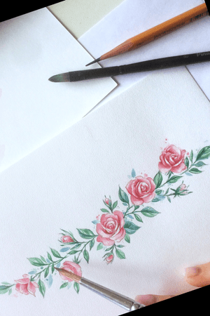 #rose #roses #watercolor #sketch 