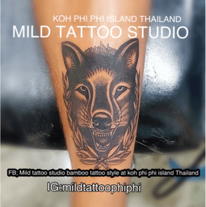 MILD TATTOO STUDIO my shop has one branch on Phi Phi Island.Located next to the World Med hospital !!! #wolf #wolftattoo #tattooart #tattooartist #bambootattoothailand #traditional #tattooshop #at #Mildtattoostudio #mildtattoo #tattoophiphi #phiphiisland #thailand #tattoodo #tattooink #tattoo #phiphi #kohphiphi #thaibambooartis  #phiphitattoo #thailandtattoo #thaitattoo Artist by Chai