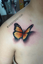 3D Butterfly tattoo by Kimmy Tan. NO FILTER/EDITS!! 2019. IG: KimmyTanOfficial
