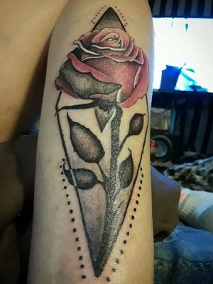 Flower red  Finally done my 100th tattoo reach me on Instagram (playboysatx) or 2108998050 or FB (rene patino)