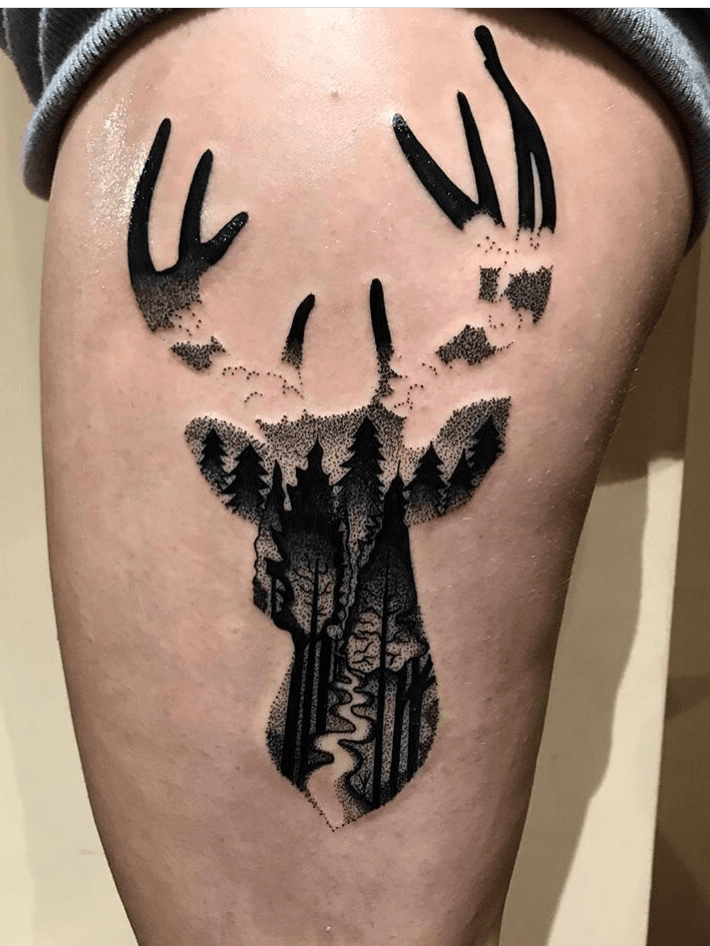 Deer Skull on Knuckles by Mully  Tattoos
