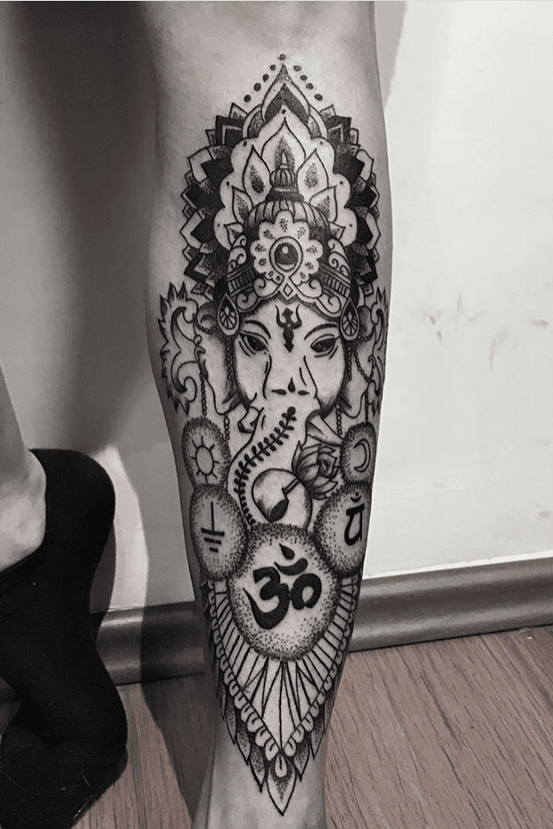 Ganesha Tattoo Ganesha Temporary Tattoo / Hindu God Tattoo / - Etsy