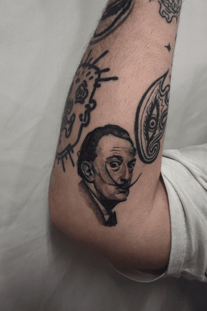 Healed miniature Salvador Dali portrait