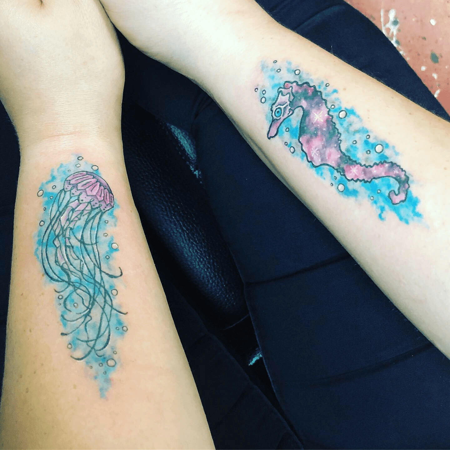 Old Bastards Tattoo  Watercolor seahorse done by Catalina  Facebook