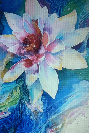 Watercolor art, lotus flower
