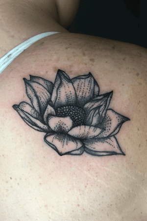 Flower with dot work