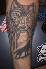 First tatoo, lone wolf 