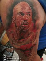 Michael Jordan, healed Tattoo. Available in Guatemala. Whatsapp 502 41756519 #royalpaintattoo #byronzuñiga #realismtattoo #fullcolortattoo #portraittattoo #guatemala
