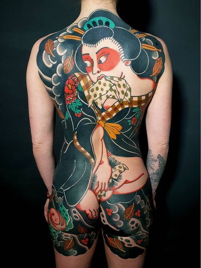 Raphael Tiraf will be creating a piece for The Tattoo Fan Club produced by Stef Bastian #TheTattooFanClub #StefBastian #tattooart #Japanesefan #charityfundraiser #RaphaelTiraf #Japanese #shunga #lady #backpiece