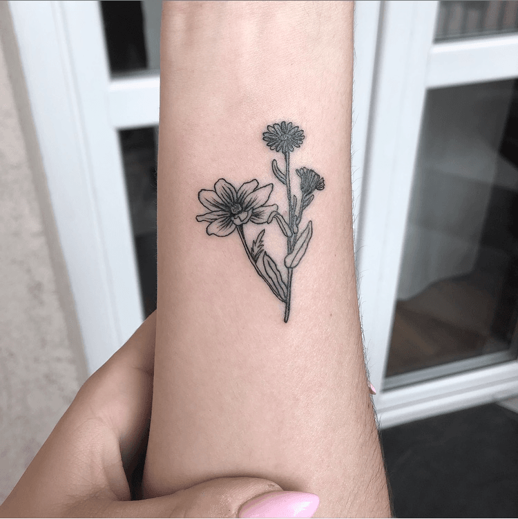 Simple Elegant Flower Bouquet Tattoo Collection  YouTube