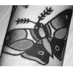 sailor jerry style moth tattoo