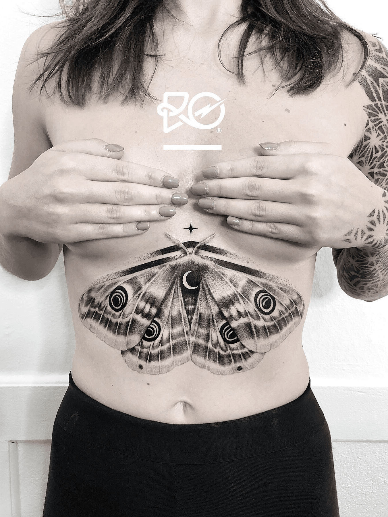 Moth Tattoo by Calum  Tribal Body Art