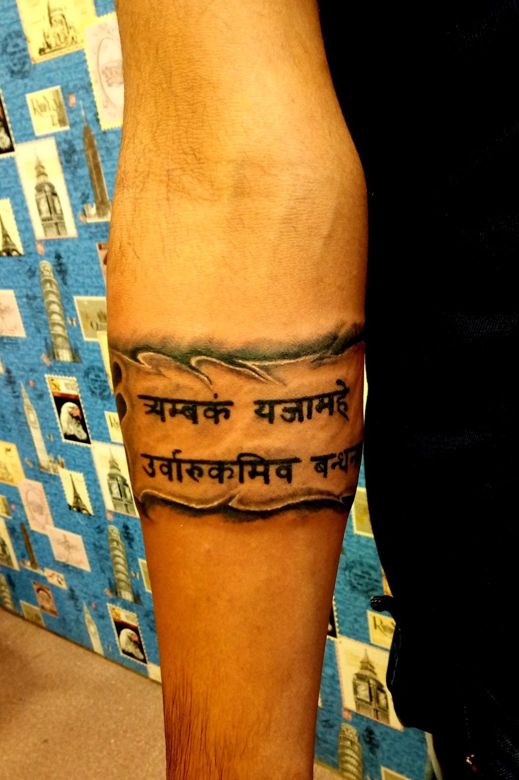 Lord Shiva with Maha Mrityunjaya Mantra Tattoo  Ace Tattooz