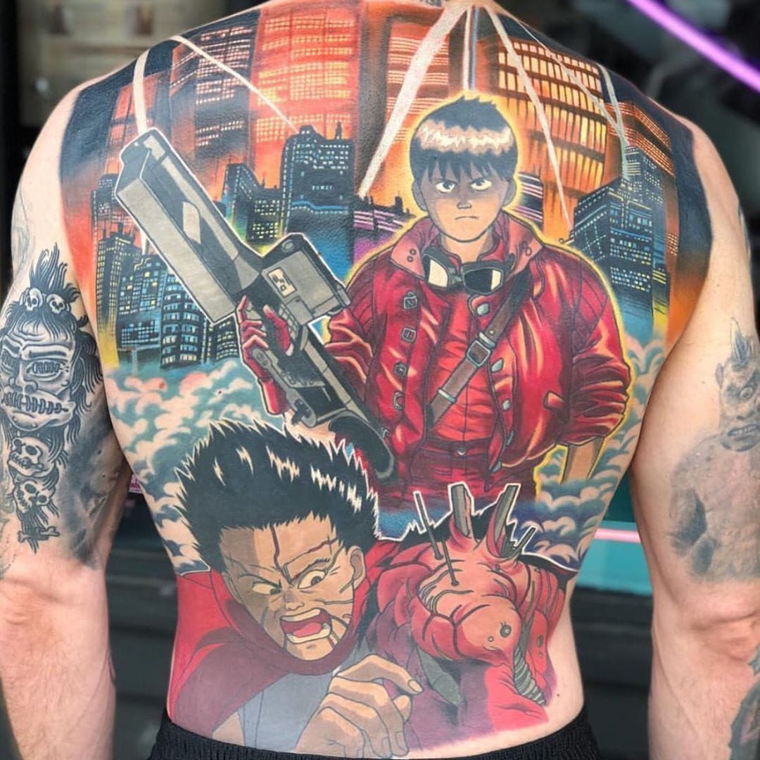 Anime back piece progress done by Emma Flavin of the Darling Grey in North  Conway NH  rtattoos