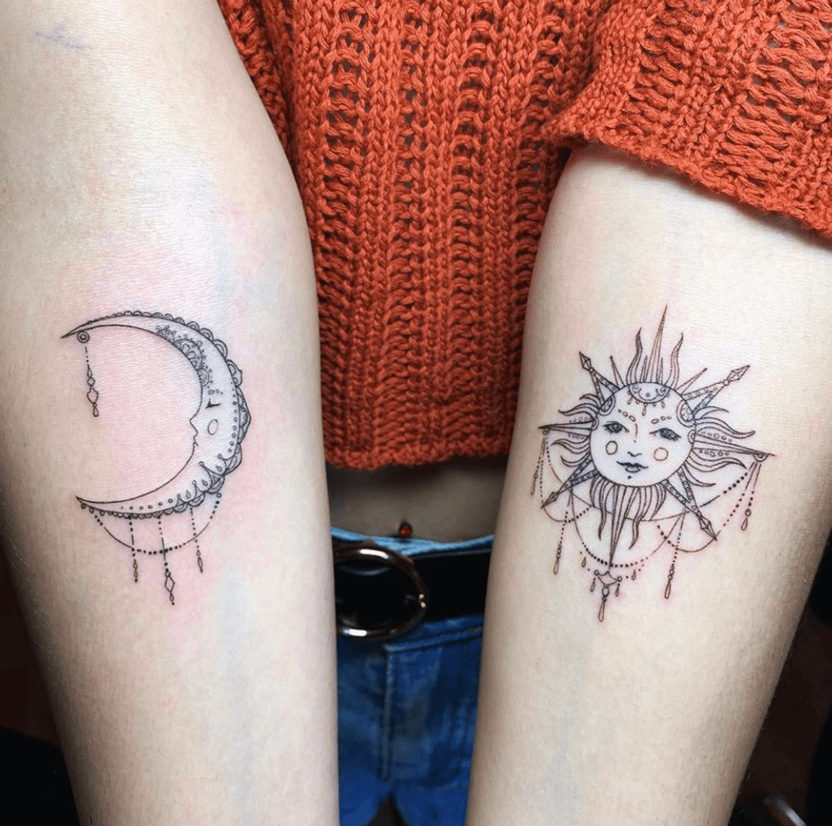Tattoo uploaded by Black Fish Tattoo • Sun and moon by Chris. Insta ...