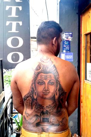 Shiva full Back Tattoo