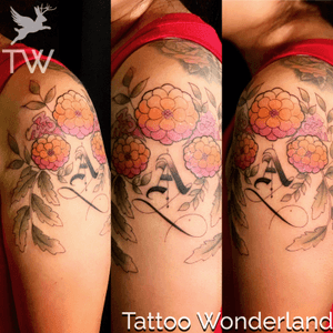 #flowertattoo for #abuelita @sandydexterous @tattoowonderland #youbelongattattoowonderland #tattoowonderland #brooklyn #brooklyntattooshop #bensonhurst #midwood #gravesend #newyork #newyorkcity #nyc #tattooshop #tattoostudio #tattooparlor #tattooparlour #customtattoo #brooklyntattooartist #tattoo #tattoos #abuela 