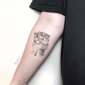 Illustrative wolf tattoo by KIMYOHAN 