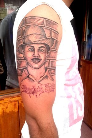 Bhagath Sing Portrait tattoo