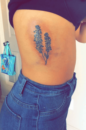 Blue Bonnet, Texas Flower Tattoo