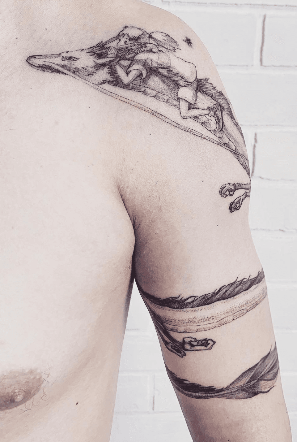 Tattoo uploaded by Justine Morrow  Haku tattoo by Ghinko Ghinko haku  hakutattoo dragon Japanesespirit rivergod water deity SpiritedAway  StudioGhibli anime manga movie  Tattoodo