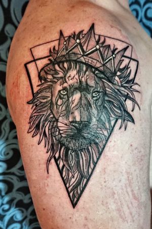Lion geometry cover up 