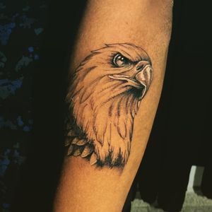 Tattoo do Bruno #eagletattoo #EagleHead #eagle #blackandgreytattoo 