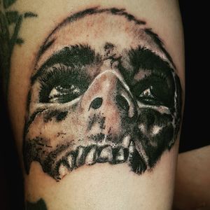 Creepy Face Tattoo#Creepy #CreepyTattoo #Human #HumanFace #Realism #Realistic #Horror #HorrorArt #HorrorTattoo #DarkTattoo 