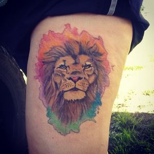 Watercolor Lion thanks for looking