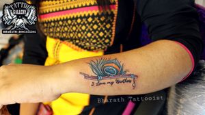 "Peacock Feather with Flute" "TATTOO GALLERY"Bharath Tattooist #8095255505"Get Inked or Die Naked'#peacockfeathertattoo #colourtattoos #flutetattoo #girlhand  #tattooedboy #hindureligion  #tattooedgirls #tattoocalture  #tattoo  #tattoo #tattooartist #tattoopassion #tattoolife #tattoolifestyle  #karnatakatattooartist #indiantattoo #davangere #davangeresmartcity #karnataka #indiantattoo #india