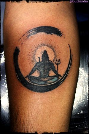 Lord Shiva tattoo at OUCH For bookings call 7382521886, 9848597806.