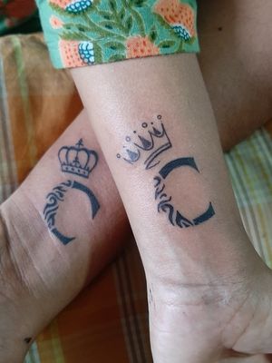Couple Crown Tattoo