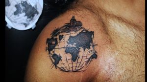 Wanderlust tattoo at ouchFor bookings call 7382521886, 9848597806.