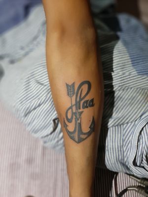 Anchor Maa Paa Tattoo