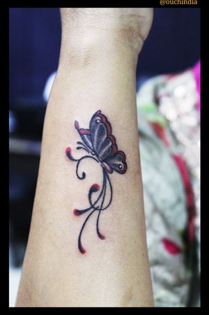 Butterfly tattoo at OUCHFor bookings call 7382521886, 9848597806.
