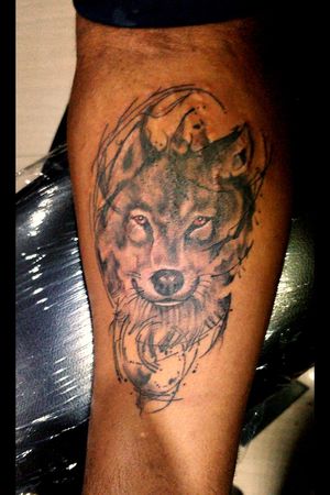 Wolf tattoo at ouchFor bookings call 7382521886, 9848597806.