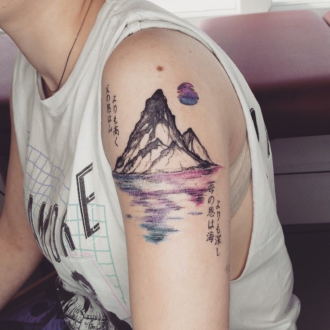Japanese Mountains Tattoo  Body art tattoos Tattoos Mountain tattoo